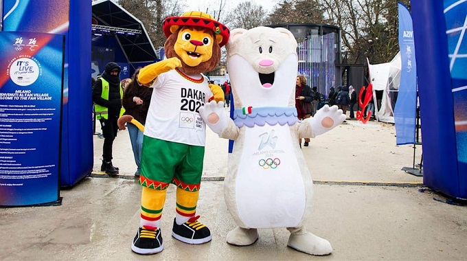 Mascots Ayo and Tina showcase the Olympic spirit in Milan