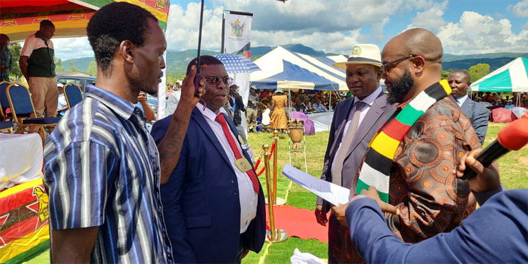 The official installation ceremony of Headman Samanga was held today