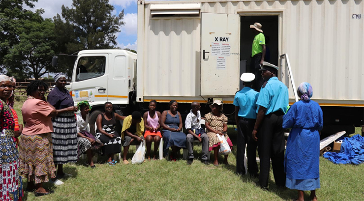 Registering people for TB treatment in one of the community drives