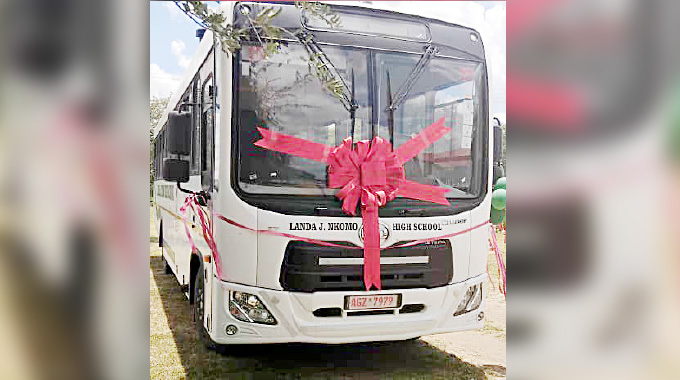 Landa John Nkomo High receives 72-seater bus