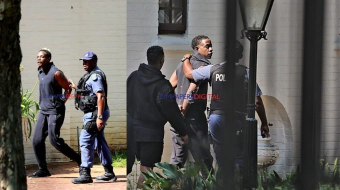 Chatunga Mugabe escorted in handcuffs after Gauteng shooting
