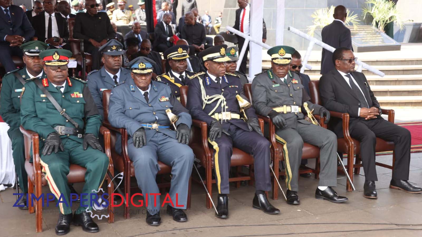 General Matatu inspected the guard of honour before proceeding to take his seat in the VVIP tent.