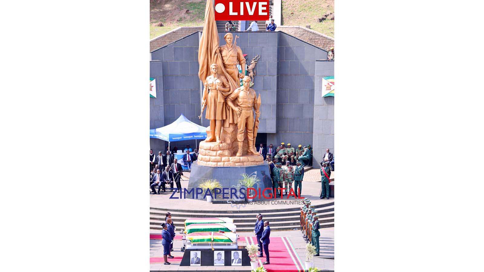 Zimbabwe pays tribute to three heroes