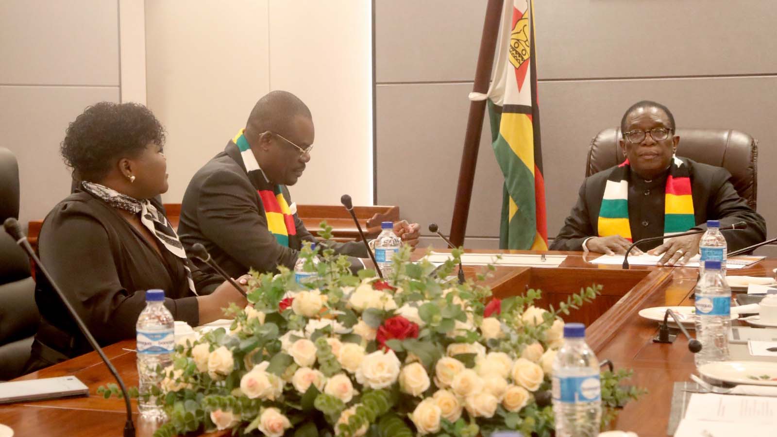 Africa Centres for Disease Control and Prevention meets President Mnangagwa