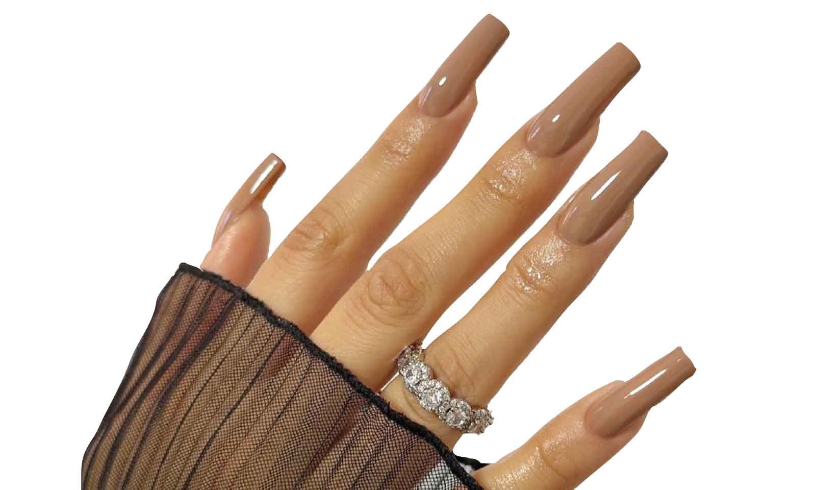 Of iced coffee glass nails as new soft luxury obsession and maximalism
