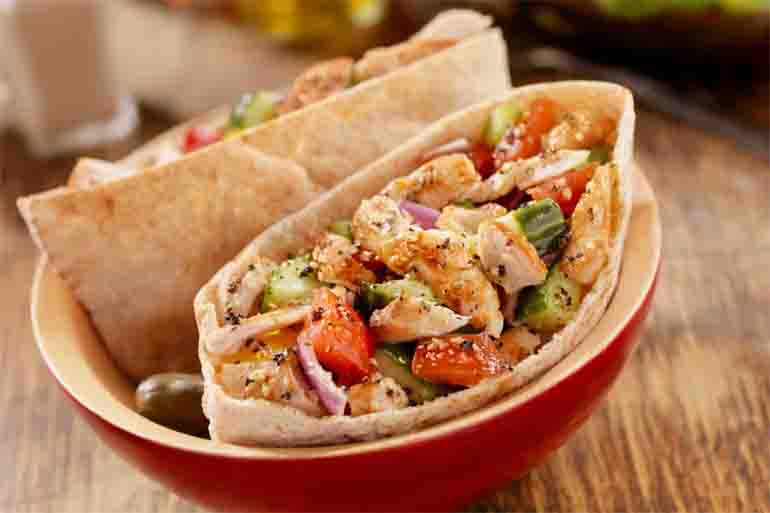 Chicken wrap an ideal lunch treat