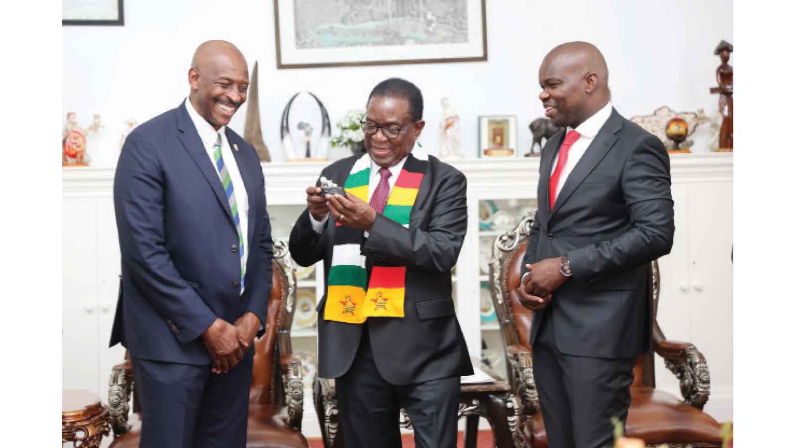 Rugby Africa boss Mensah pays courtesy call on President