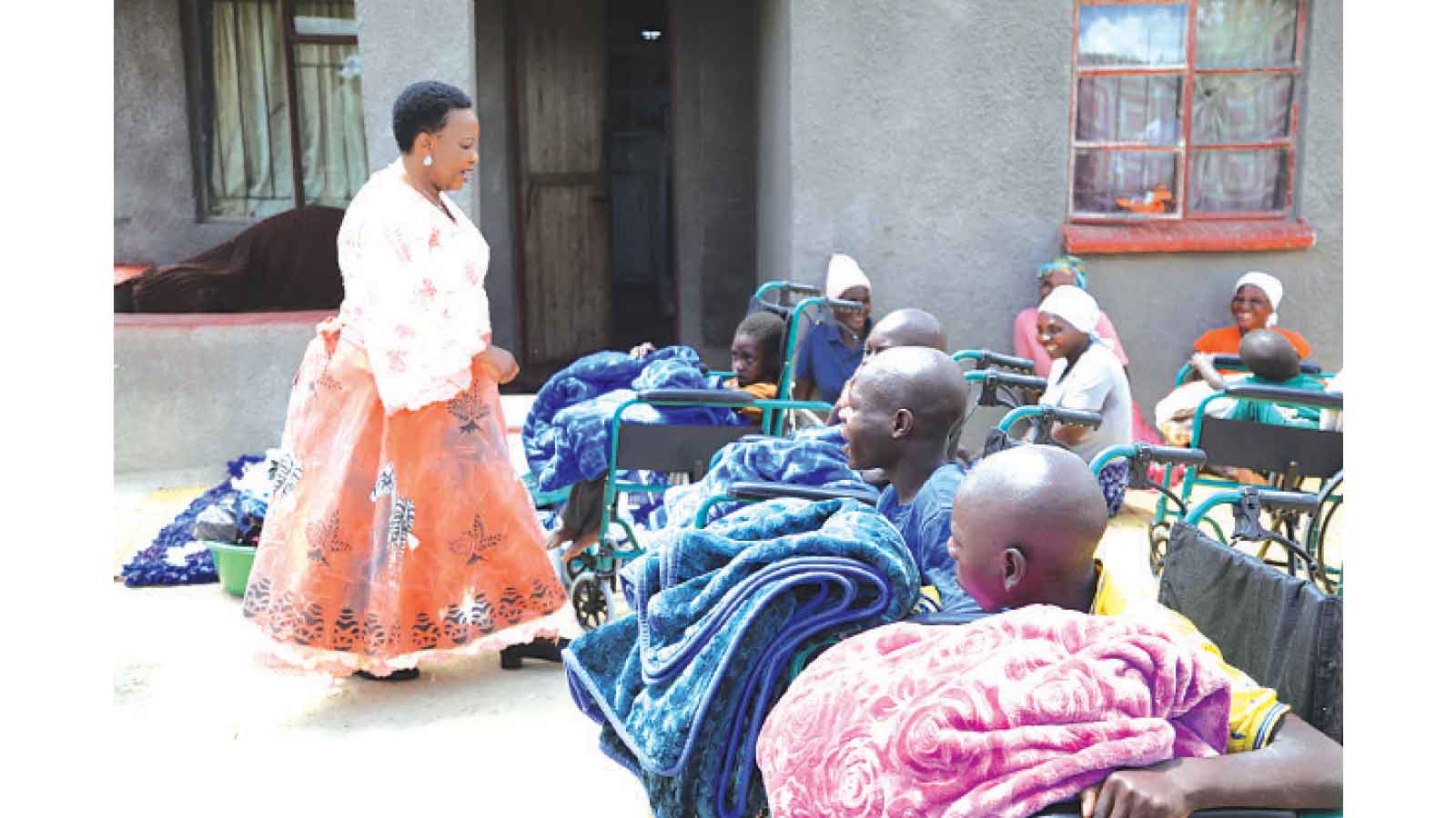 First Lady visits family caring for nine children with cerebral palsy