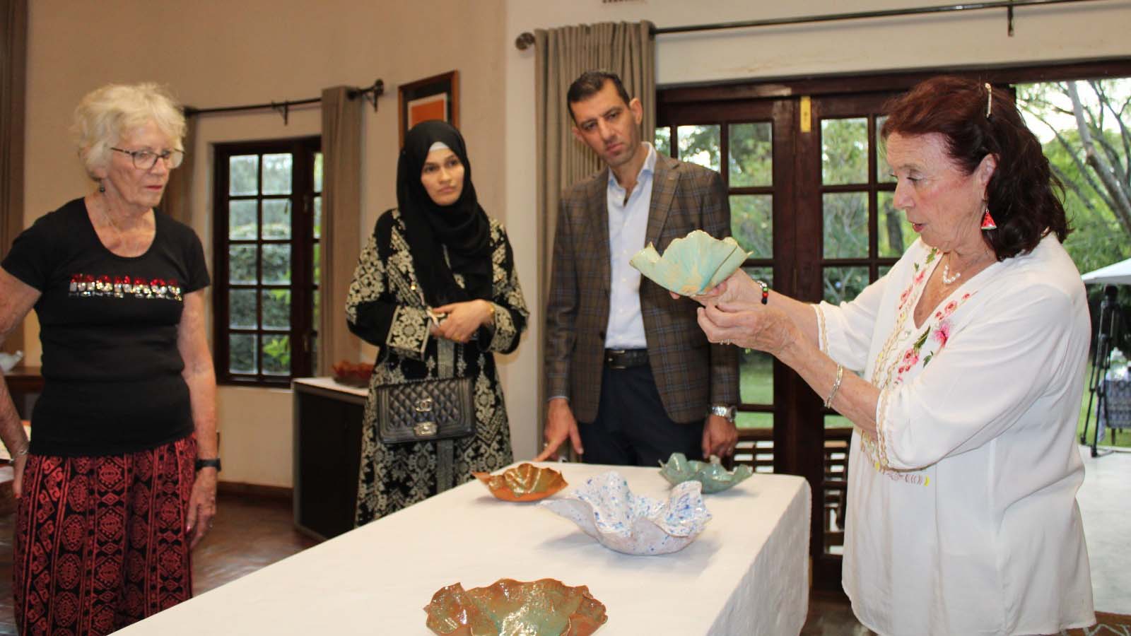 Artist holds exhibition in solidarity with Palestine
