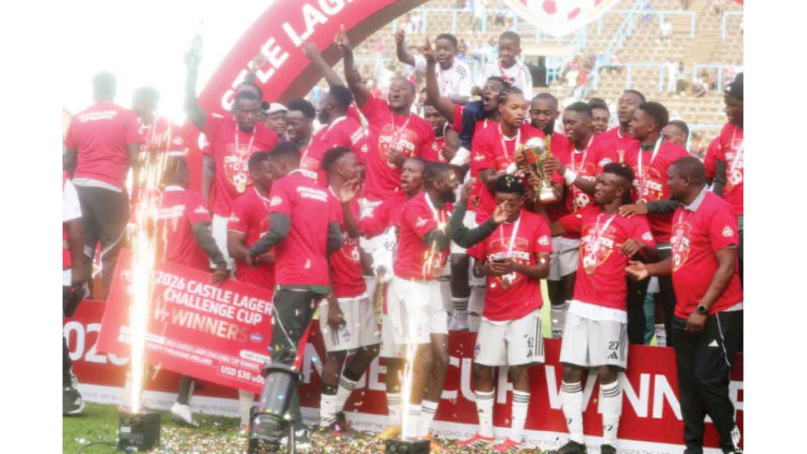 MASSACRE AT RUFARO . . . Ruthless Scottland floor DeMbare to lift Castle Challenge Cup