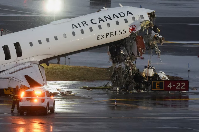 Air Canada jet collision shuts LaGuardia; pilots killed, dozens injured