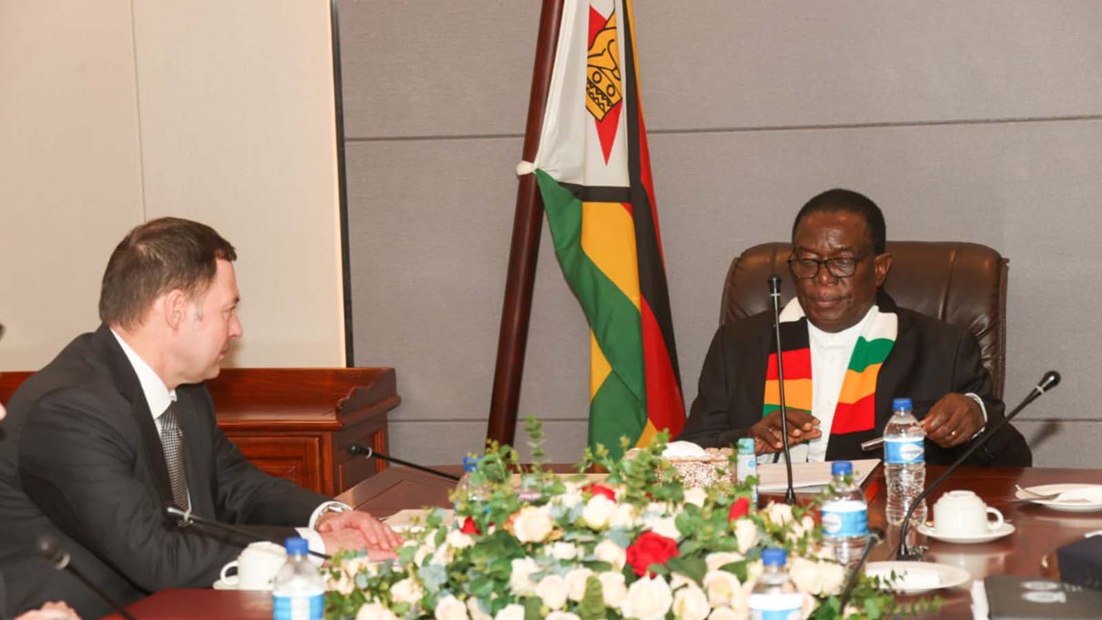 Russian Ambassador pays farewell call on President Mnangagwa