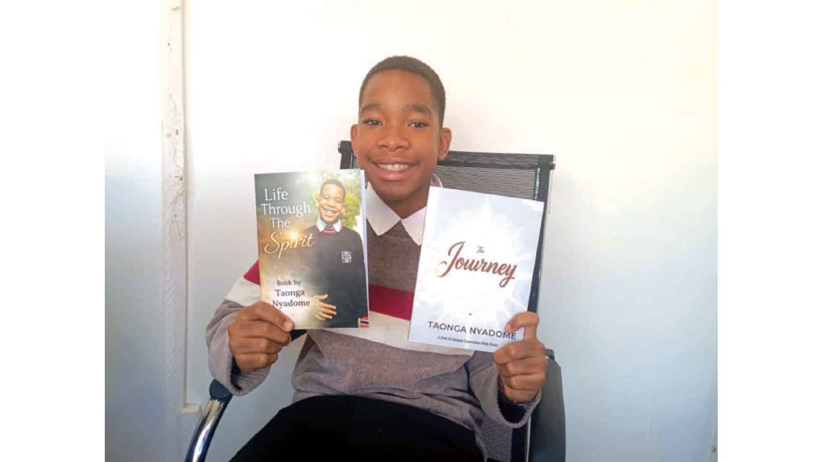 Author (15) publishes two books