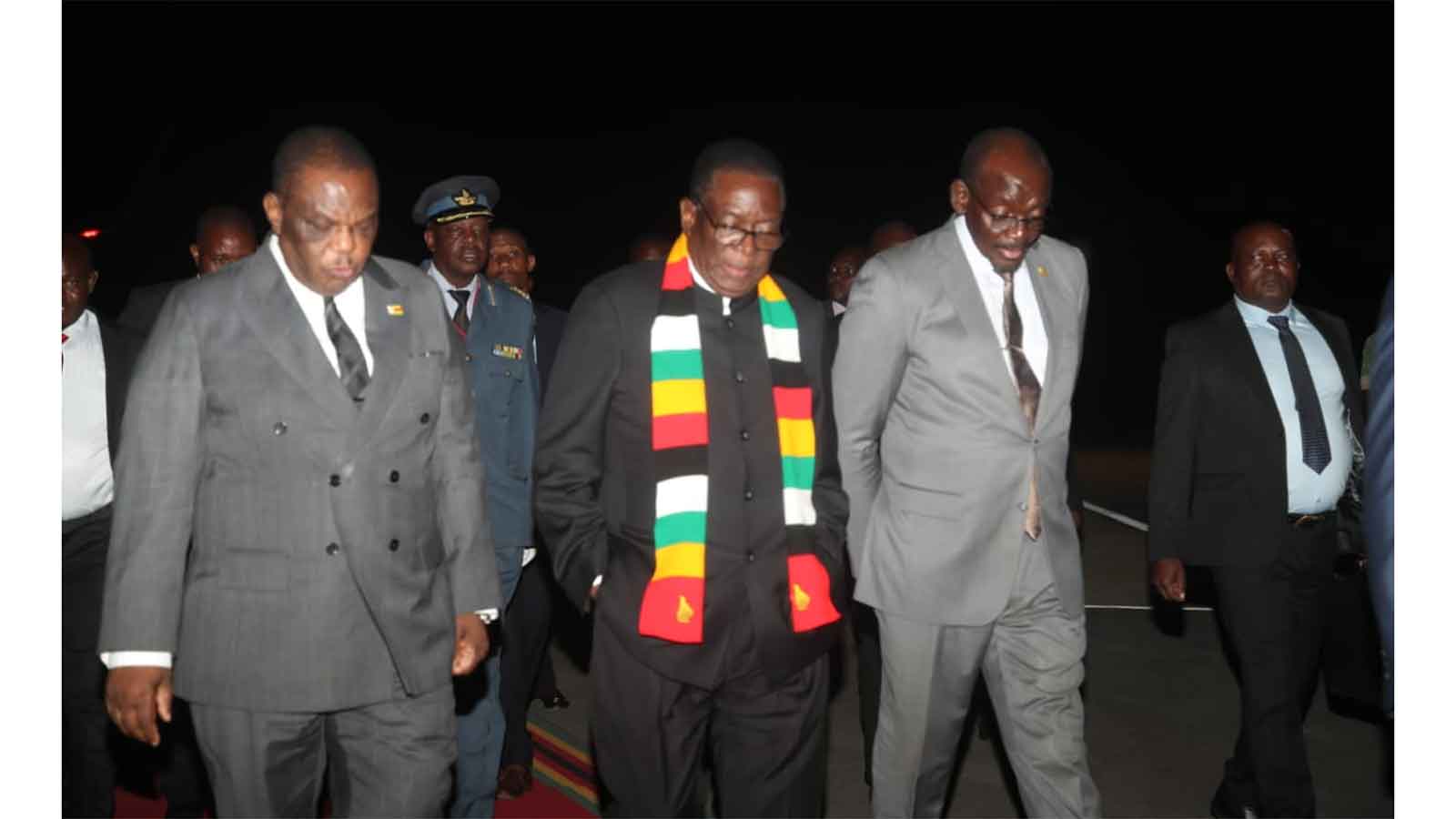 President Mnangagwa returns home