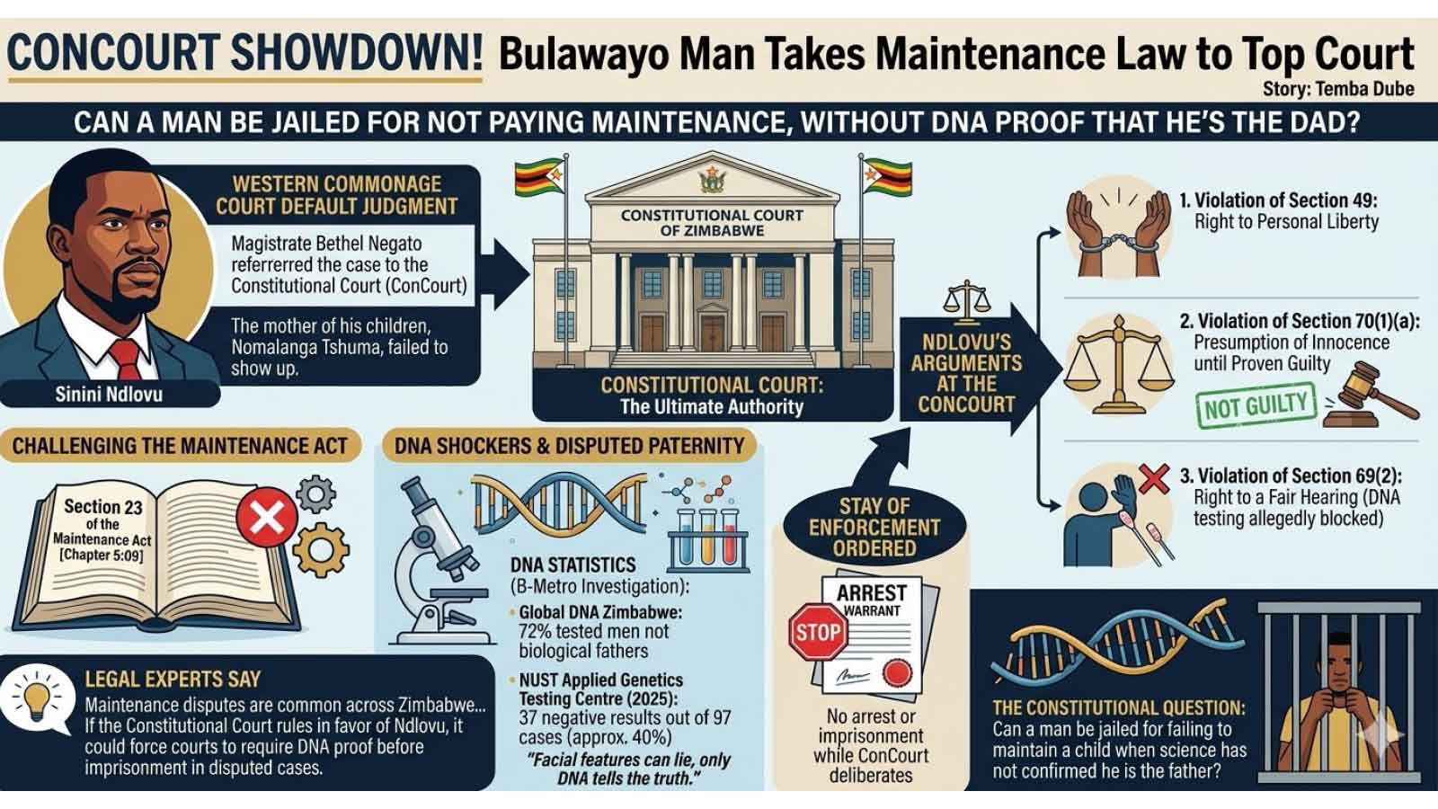 DNA TESTS ROW IN MAINTENANCE  CASES SPILLS INTO CONCOURT