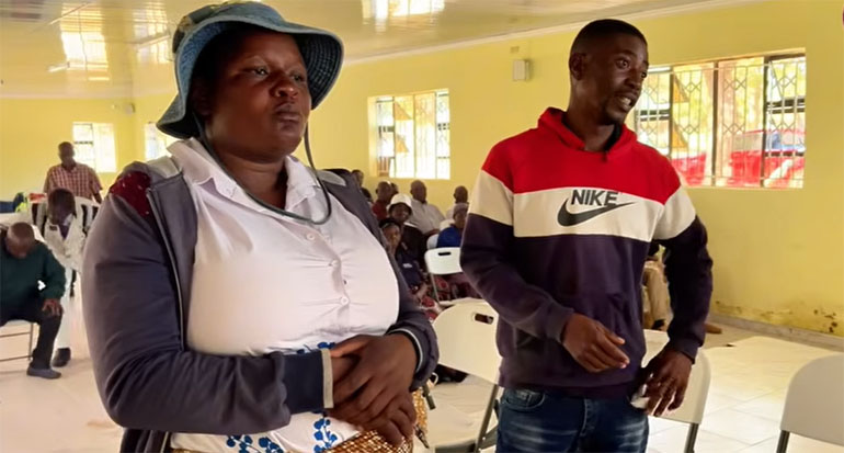 Man threatens pregnant woman