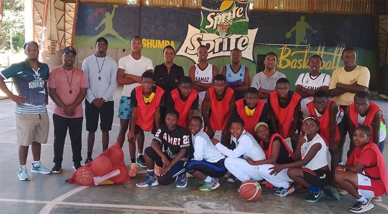 Some of the basketball players who underwent intensive training in Mutare last week