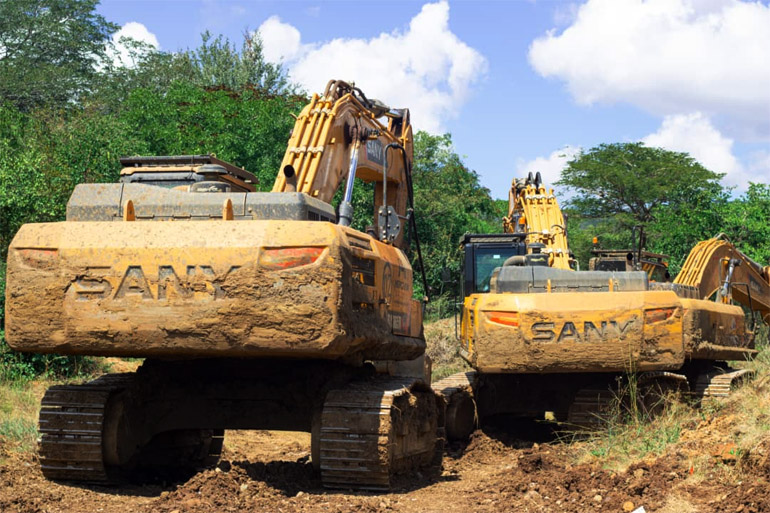Some of the recovered machinery