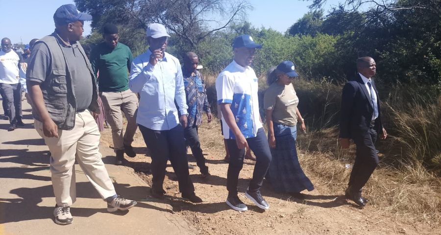 Transport Minister Mhona tours Esigodini disaster scene after 16 killed