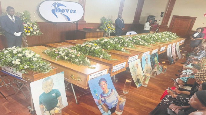 Mass funeral  for 12 killed Govt demands answers  for Gwanda Road explosion