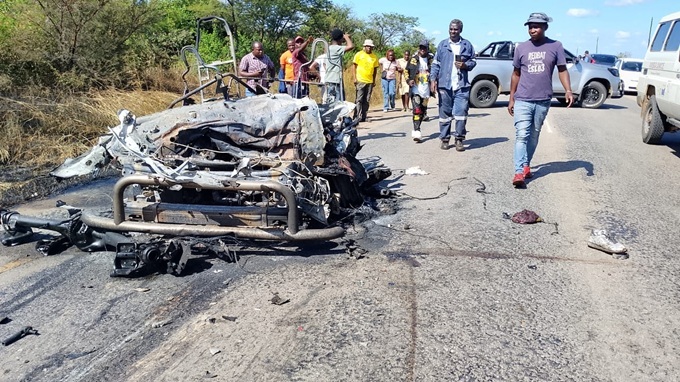 BREAKING: 18 feared dead as Quantum bursts into flames in suspected explosives blast near Bulawayo