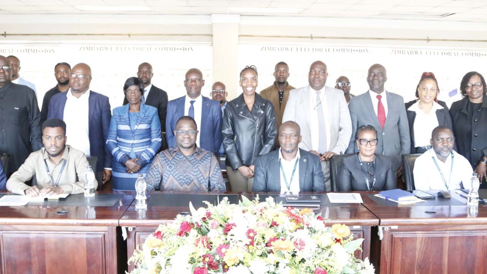 Tanzanian Independent Electoral Commission officials on a study tour in Zim