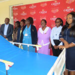 Delta Beverages staffers hand over the new beds to Victoria Chitepo Provincial Hospital this week - Picture: Hazel Chitepo