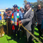 Energy and Power Development Minister Hounourable July Moyo commissions the Nzvimbe solar mini-grid project