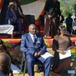 Headman Muchena and his family during the installation ceremony last Friday