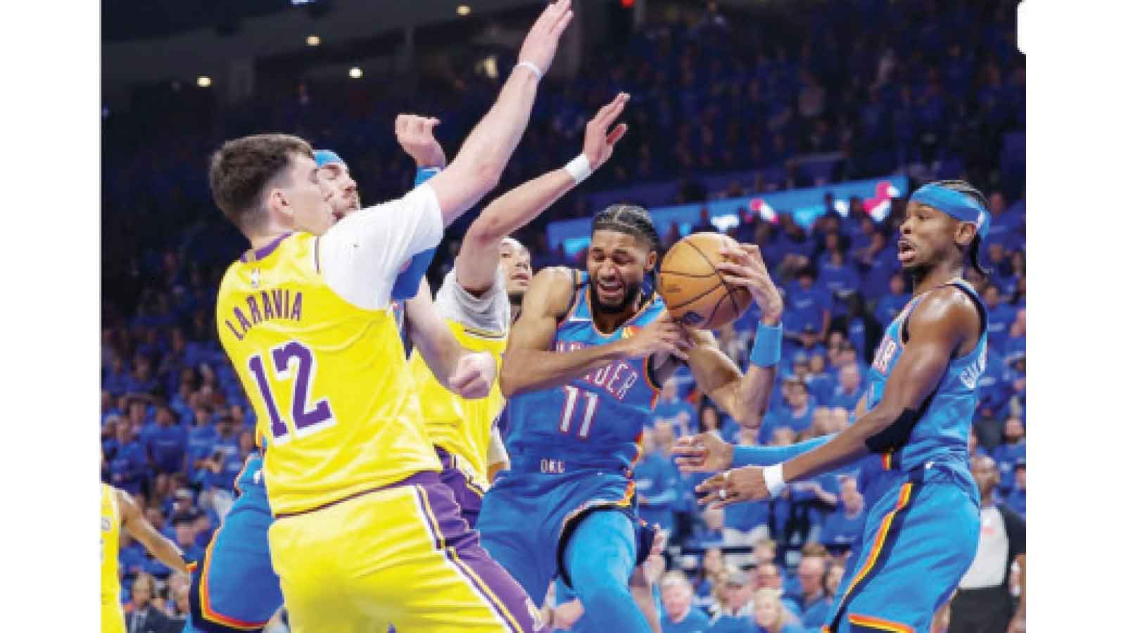 Thunder prove too much for Lakers
