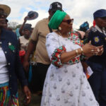Minister Monica Mutsvangwa (centre) officiates at the International Women’s Day commemorations held at Grassflats Primary School in Chipinge last Saturday