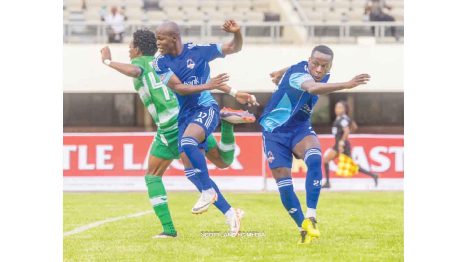 PUZZLING: CAPS DROP TO FOURTH . . . champions Scottland make strong statement
