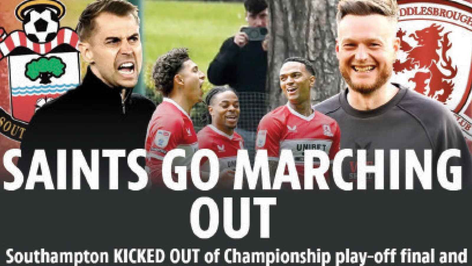 SAINTS GO MARCHING OUT