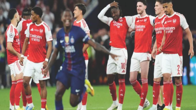 Gunners heartbreak in  Champions League final . . . as Paris Saint-Germain win in Budapest
