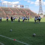 Bosso players warm up ahead of Triangle clash