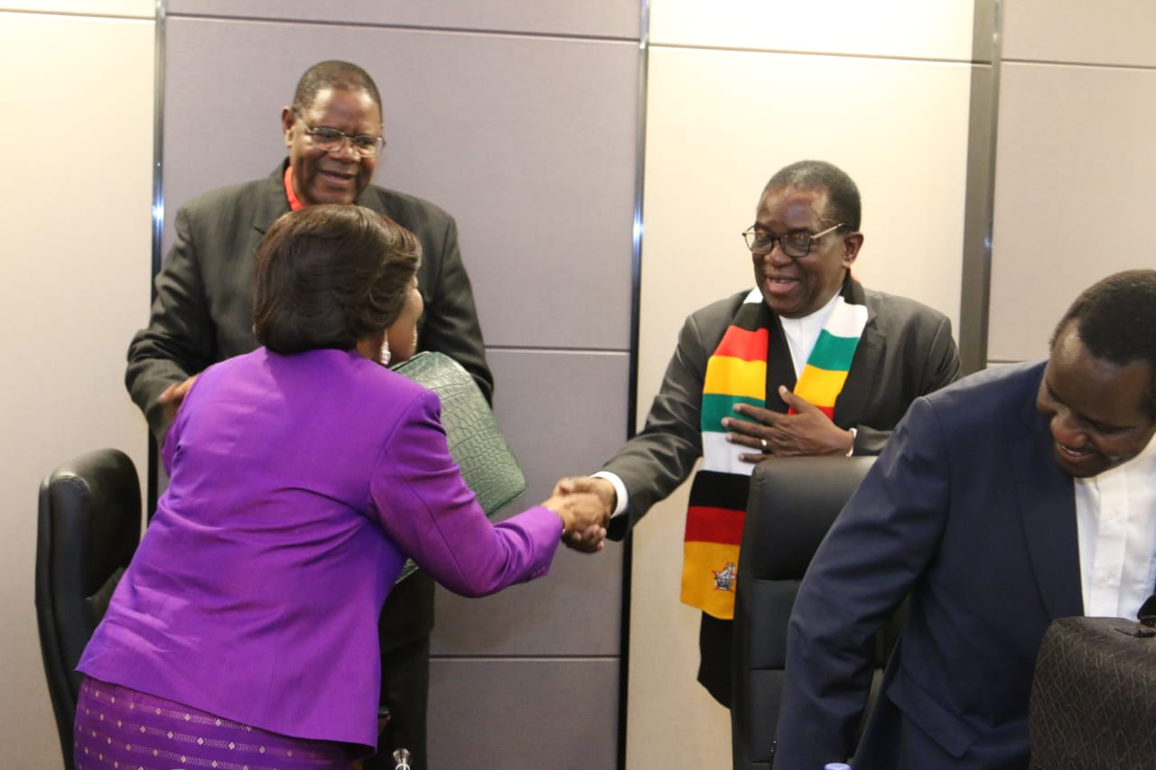 ZAOGA leadership pays courtesy call on President Mnangagwa