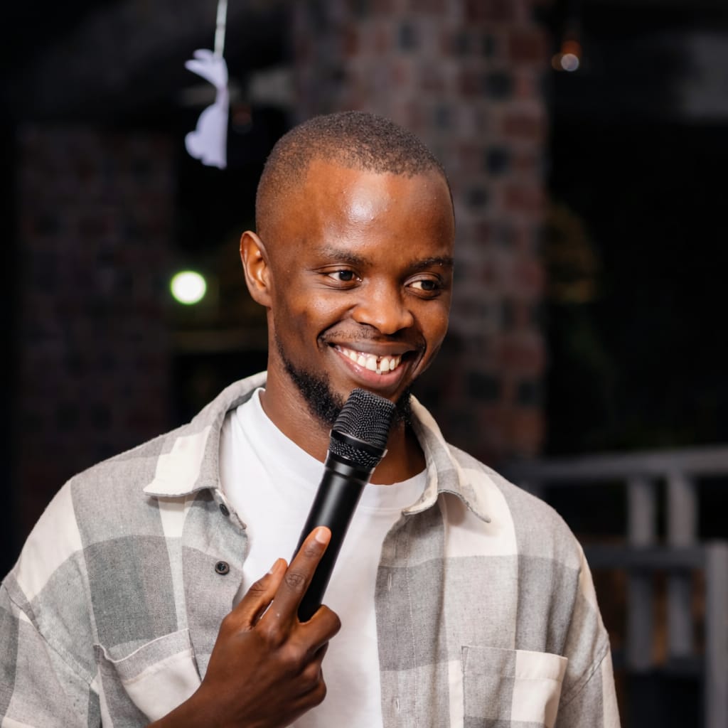 New Umahlekisa Comedy Club CEO, nascent stand-up comedian Ble Mutandwa.