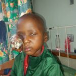 6 year old Nkanyiso Ndlovu from Kezi who suffers from a rare eye Cancer known as Rhabdomyosarcoma.