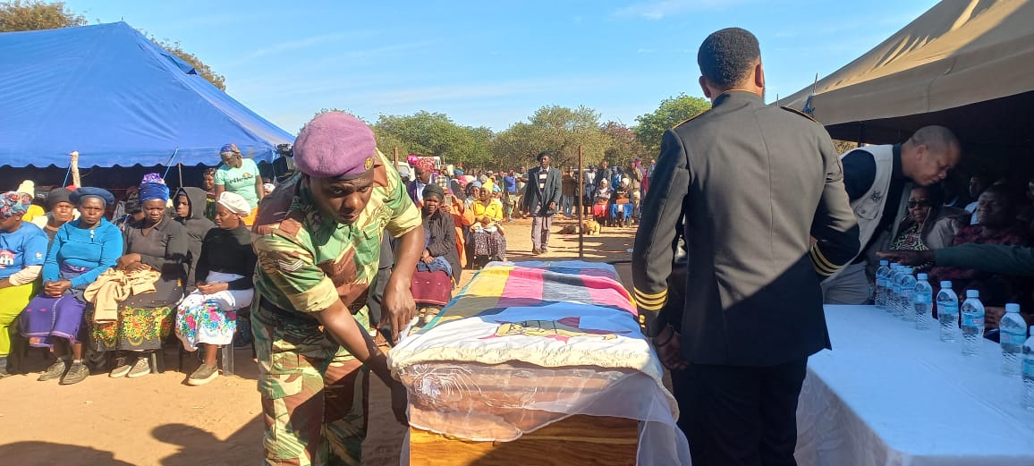 Mourners gathered to pay their last respects to the liberation war hero Cde Andris Nguluvhe.