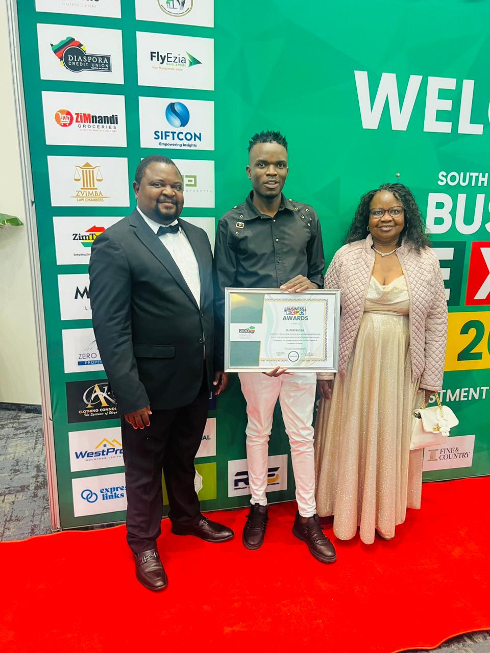 DJ Mapressa celebrates SA–Zimbabwe Business Expo fashion award win