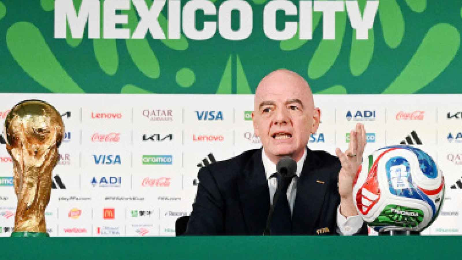 Fifa president Gianni Infantino brushed