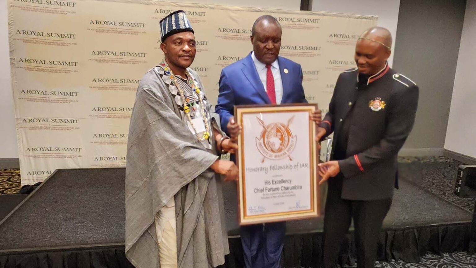 Chief Charumbira completes term as PAP president, gets accolades for ...