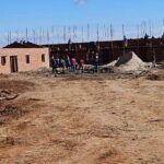 Construction of offices, staff quarters and warehouse was in full swing this week