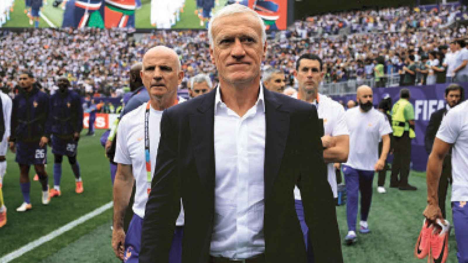 Grieving Deschamps leaves camp