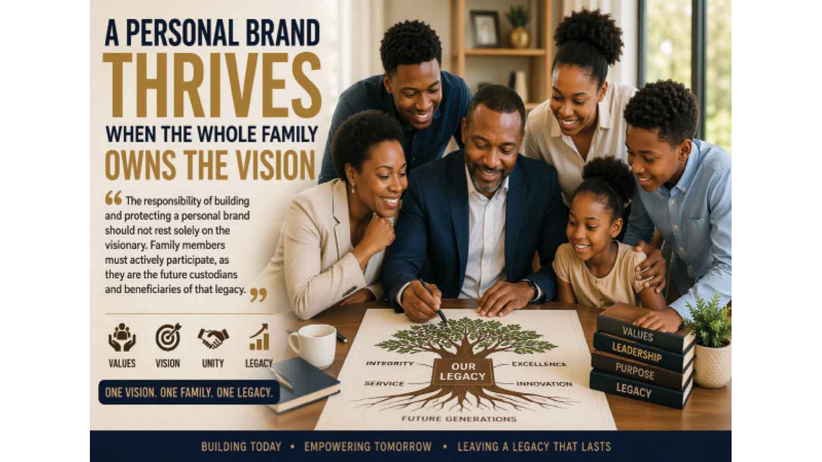 A personal brand thrives when the whole family owns the vision