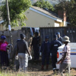 Police attend the scene at the Muradzikwa residence in Chikanga following the suspected murder of Samantha Tshuma on Wednesdsay. - Picture: Nyasha Chawatama
