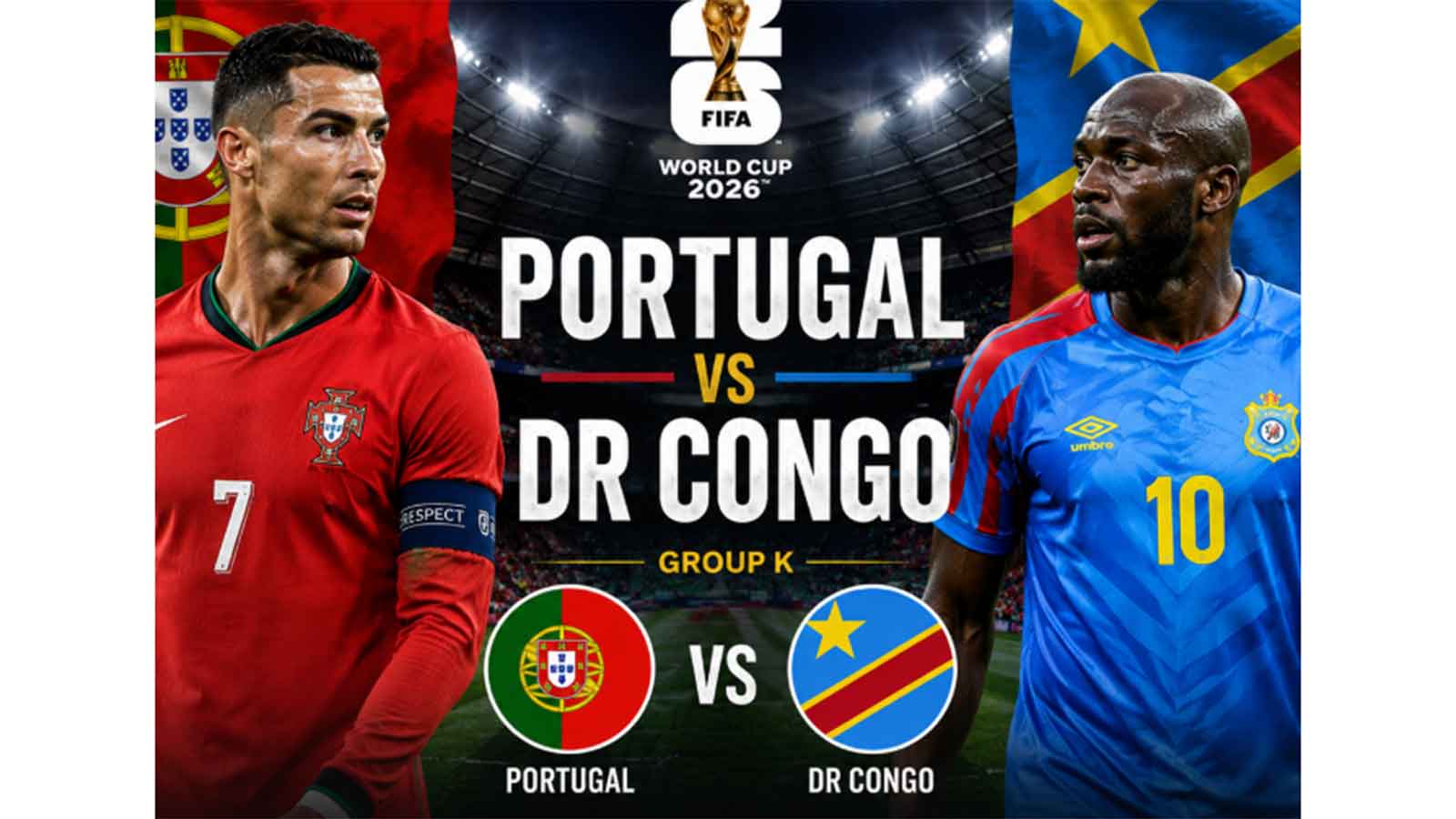 DRC, Portugal in historic clash