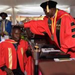 Rev Dr Edmund Samutereko being capped with his doctorate degree at Africa University last Saturday