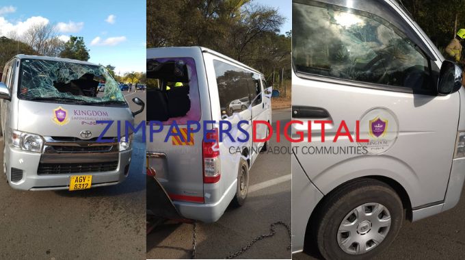 Church omnibus overturns after hitting pedestrian, one feared dead, 15 injured in Bulawayo