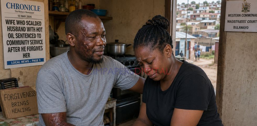 Husband forgives wife after she scalds him with hot cooking oil
